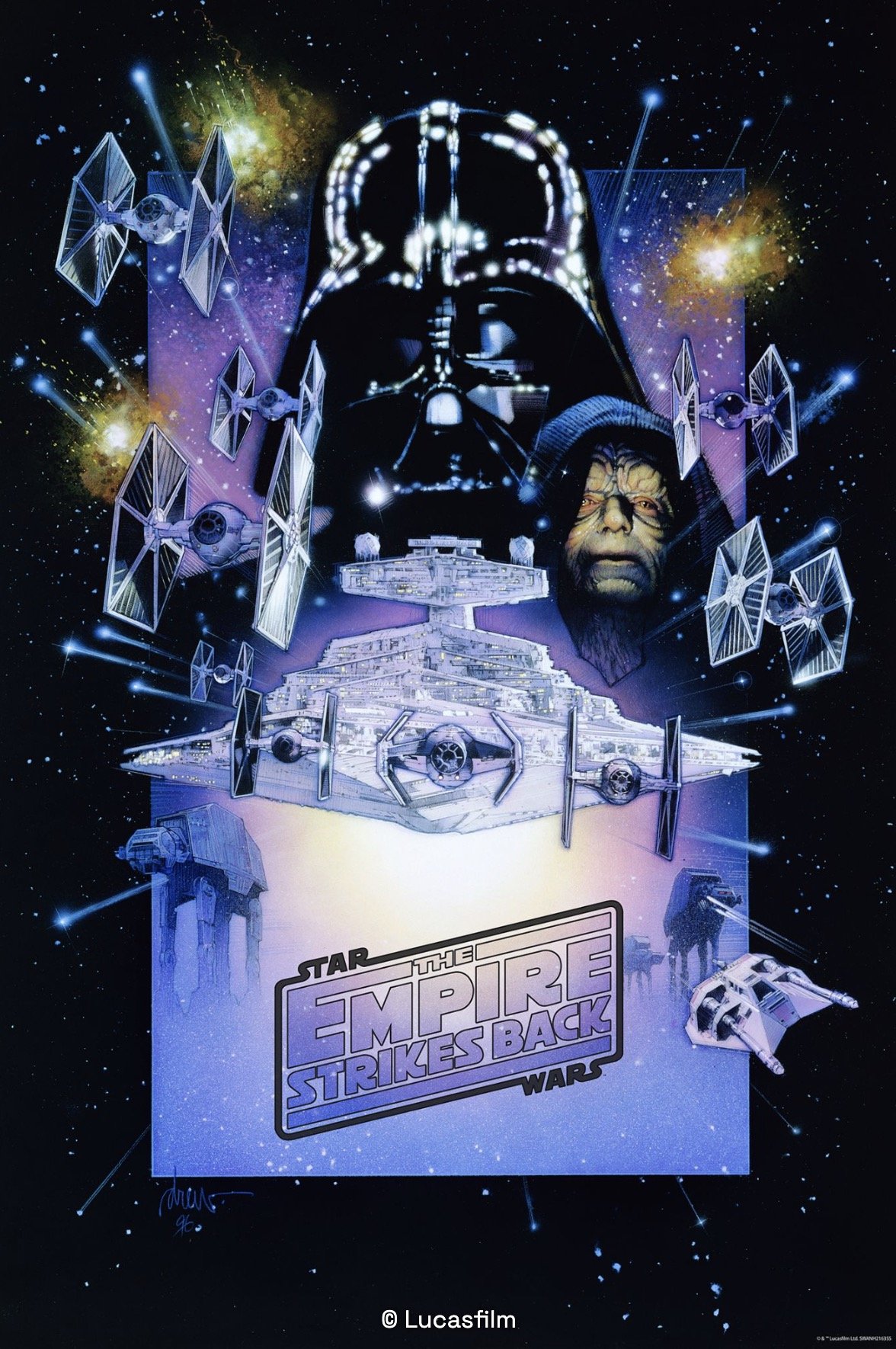 Star Wars 3版画(B&W) & Drew Struzan 厚紙チラシ Drew Struzan's Legendary STAR WARS Posters Return in Cool Limited